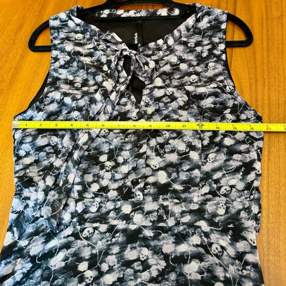 HALLOWEEN READY Dangerfield Black and Purple Dress, Kitten Bow, Skulls, size 8 - Picture 10 of 12